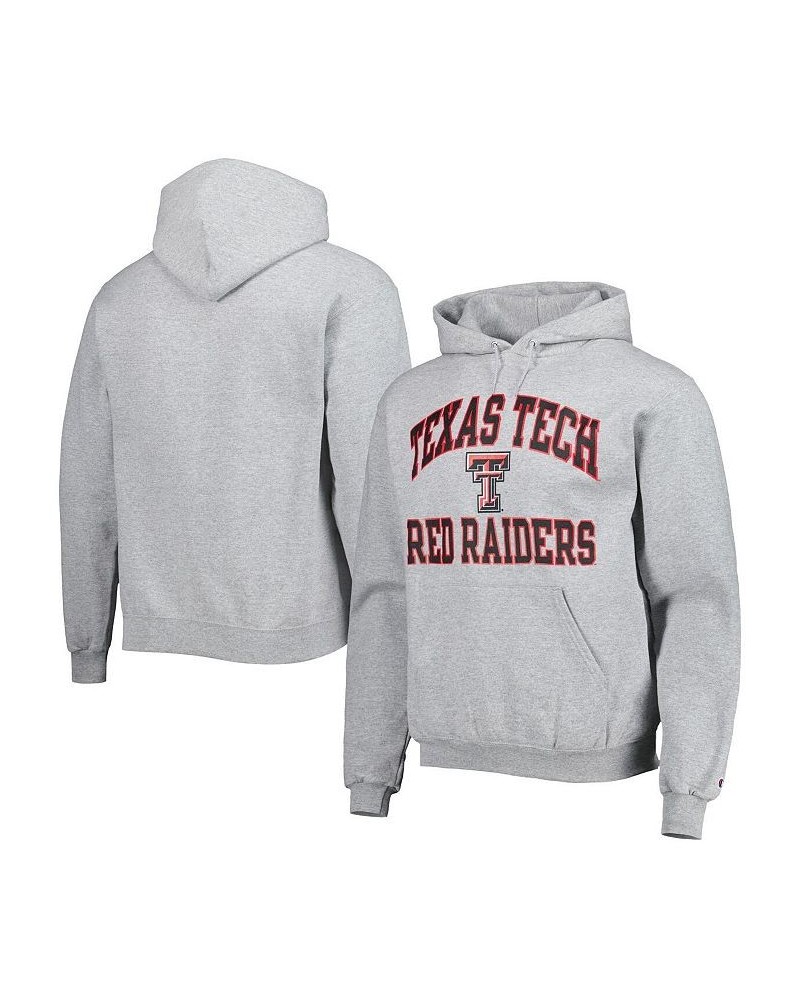 Men's Heather Gray Texas Tech Red Raiders High Motor Pullover Hoodie $32.20 Sweatshirt