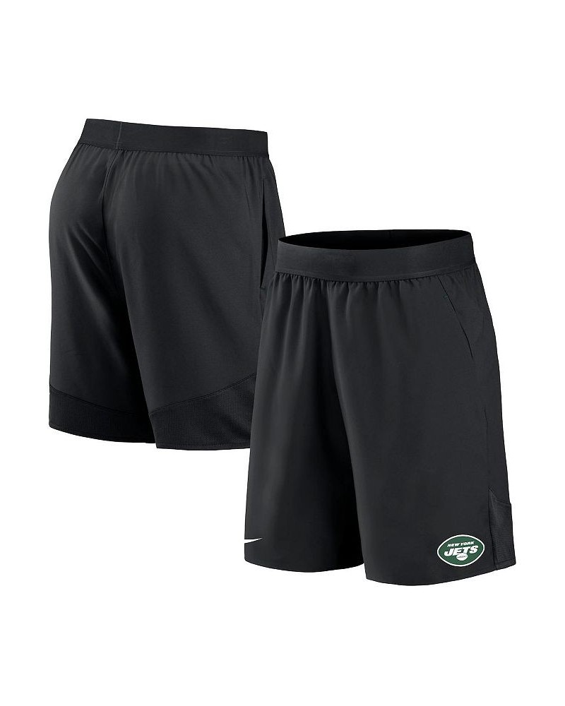 Men's Black New York Jets Stretch Woven Shorts $17.20 Shorts