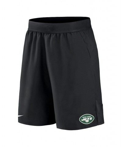 Men's Black New York Jets Stretch Woven Shorts $17.20 Shorts