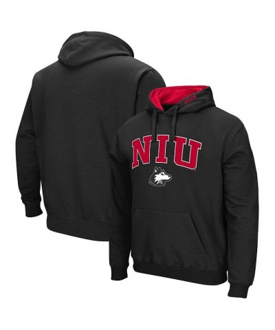 Men's Black Northern Illinois Huskies Arch and Logo Pullover Hoodie $21.07 Sweatshirt