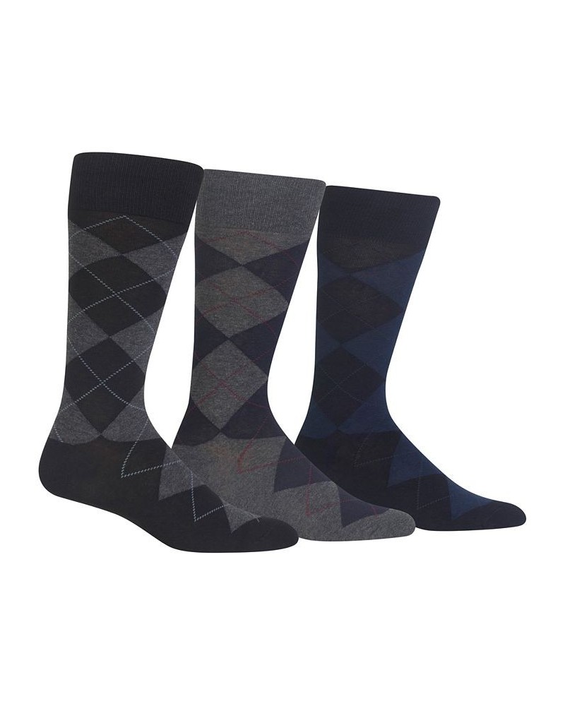 Men's Socks, Extended Size Argyle Dress Men's Socks 3-Pack Multi $16.92 Socks