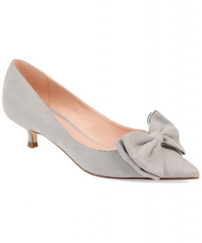 Women's Orana Bow Heels Gray $45.00 Shoes