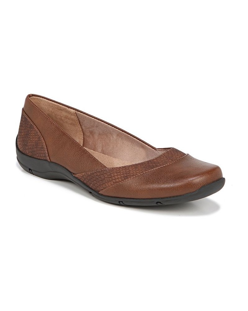 Deja Vu Ballerina Flats Tan/Beige $37.50 Shoes