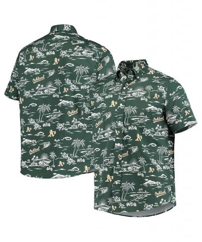 Men's Green Oakland Athletics Kekai Button-Down Shirt $38.40 Shirts