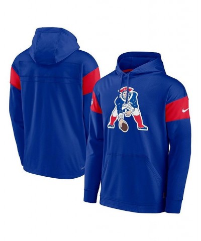 Men's Royal New England Patriots Sideline Arch Jersey Performance Pullover Hoodie $44.00 Sweatshirt