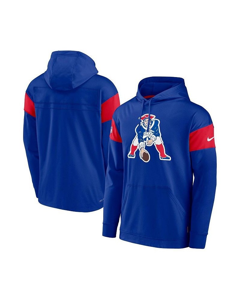 Men's Royal New England Patriots Sideline Arch Jersey Performance Pullover Hoodie $44.00 Sweatshirt