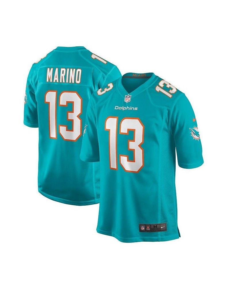 Men's Dan Marino Aqua Miami Dolphins Game Retired Player Jersey $40.66 Jersey