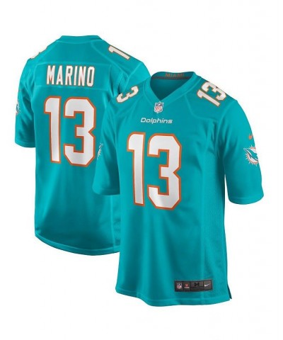 Men's Dan Marino Aqua Miami Dolphins Game Retired Player Jersey $40.66 Jersey