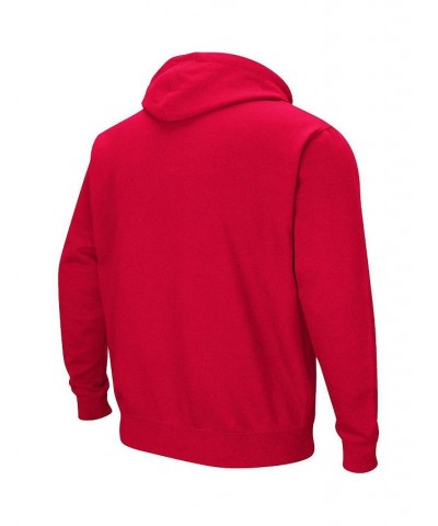 Men's Red Eastern Washington Eagles Arch and Logo Pullover Hoodie $19.35 Sweatshirt