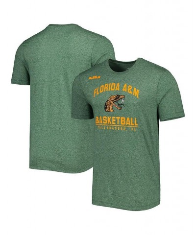 Men's x LeBron James Heather Green Florida A&M Rattlers Marled T-shirt $16.92 T-Shirts