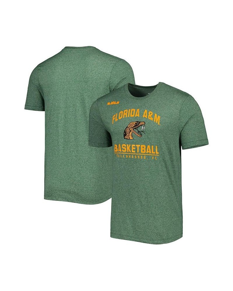 Men's x LeBron James Heather Green Florida A&M Rattlers Marled T-shirt $16.92 T-Shirts