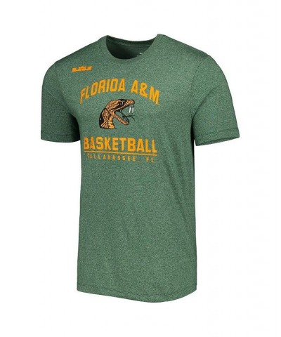 Men's x LeBron James Heather Green Florida A&M Rattlers Marled T-shirt $16.92 T-Shirts