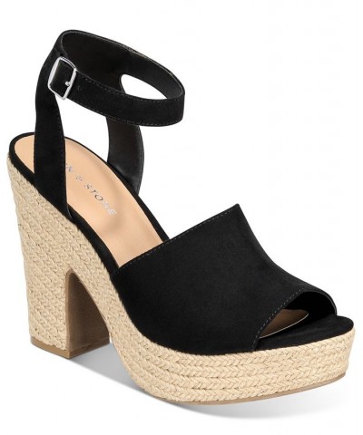 Fey Espadrille Dress Sandals Black $34.19 Shoes