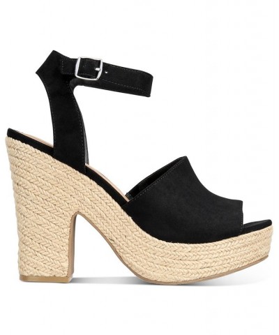 Fey Espadrille Dress Sandals Black $34.19 Shoes