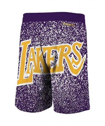 Men's Purple Los Angeles Lakers Hardwood Classics Jumbotron Sublimated Shorts $28.52 Shorts