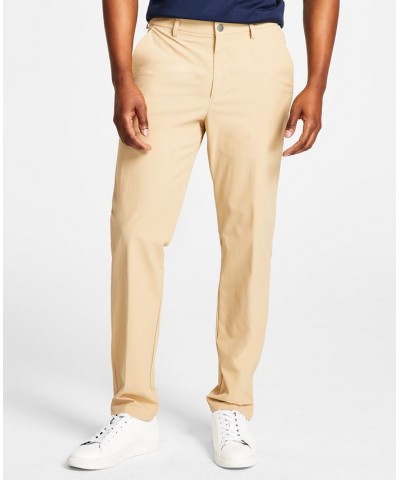 Men's Slim Fit Tech Solid Performance Dress Pants Tan/Beige $24.75 Pants