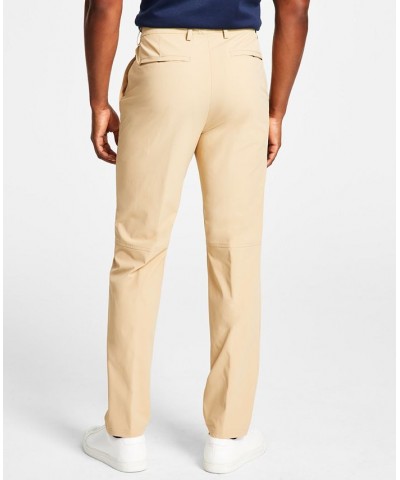 Men's Slim Fit Tech Solid Performance Dress Pants Tan/Beige $24.75 Pants