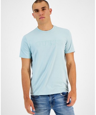 Men's Alphy Logo T-shirt Blue $21.58 T-Shirts