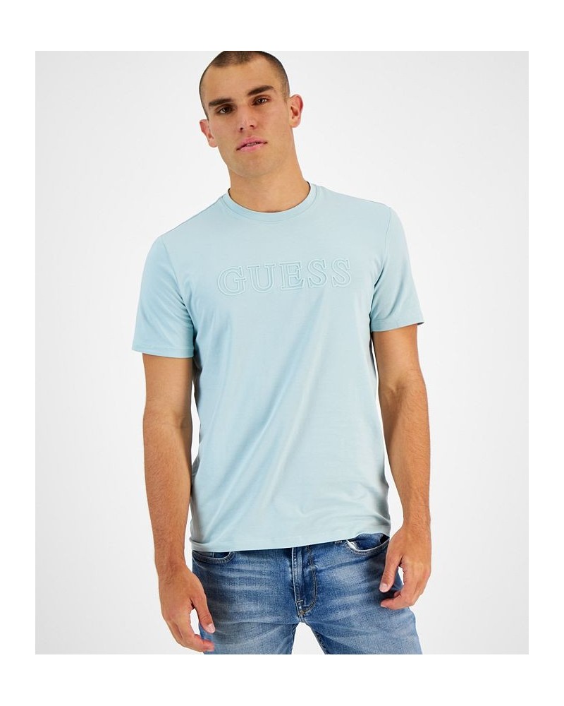 Men's Alphy Logo T-shirt Blue $21.58 T-Shirts