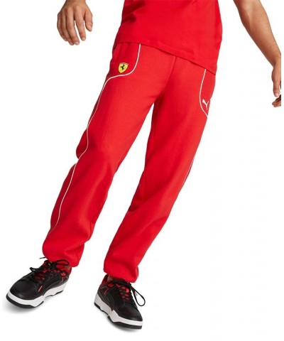 Men's Ferrari Race Contrast Piped Sweatpants Red $34.00 Pants