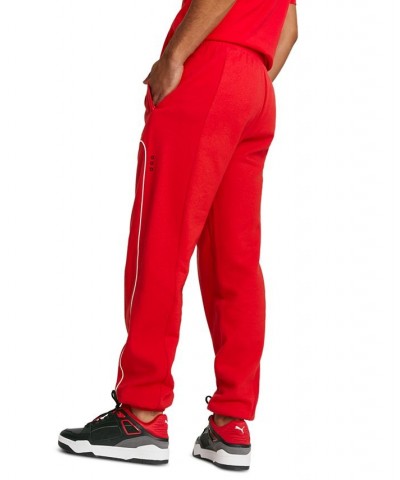 Men's Ferrari Race Contrast Piped Sweatpants Red $34.00 Pants