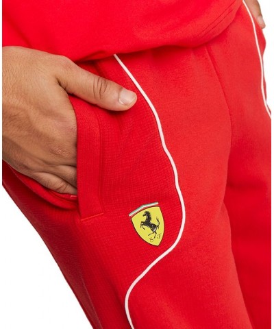 Men's Ferrari Race Contrast Piped Sweatpants Red $34.00 Pants