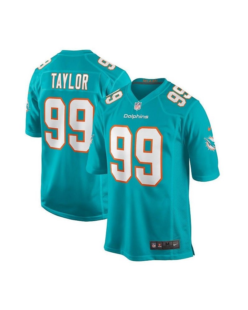 Men's Jason Taylor Aqua Miami Dolphins Game Retired Player Jersey $50.29 Jersey