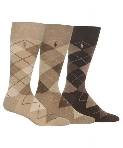 Ralph Lauren Men's Socks, Dress Argyle Crew 3 Pack Socks PD02 $13.94 Socks