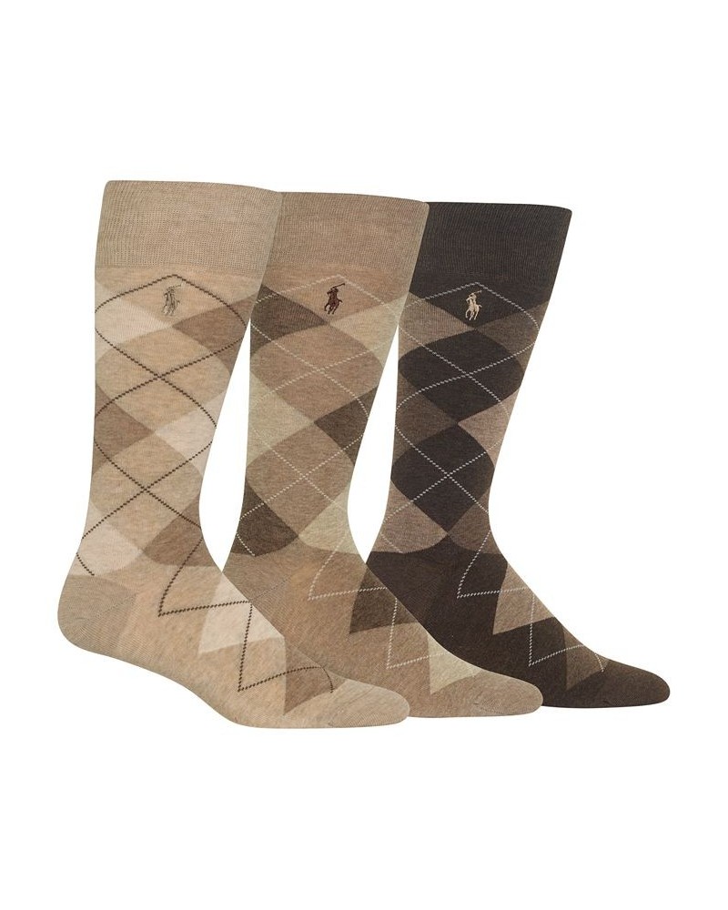 Ralph Lauren Men's Socks, Dress Argyle Crew 3 Pack Socks PD02 $13.94 Socks