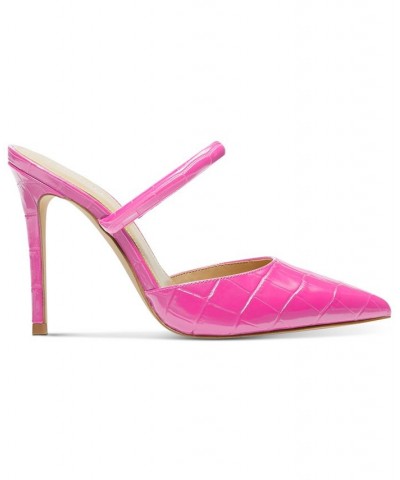 Women's Jessa Slip-On Mule Pumps Pink $59.40 Shoes