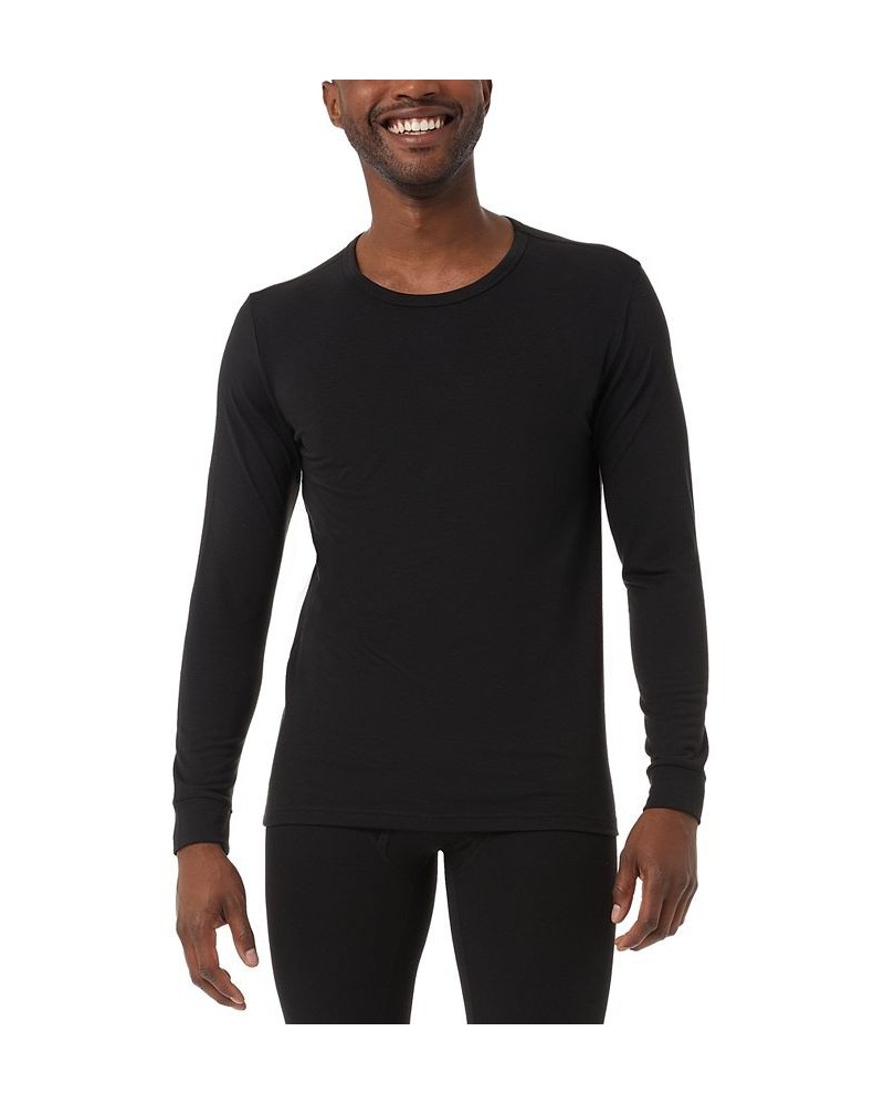 Men's Heat Plus Long-Sleeve Thermal Shirt Black $11.41 Undershirt