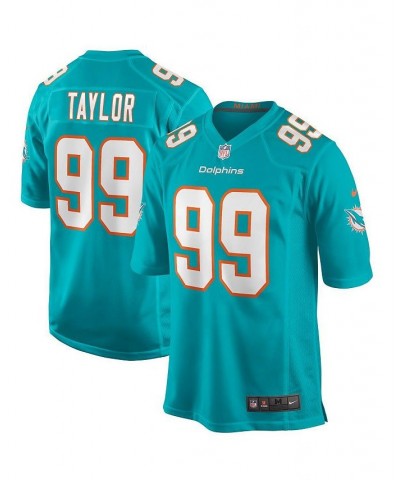 Men's Jason Taylor Aqua Miami Dolphins Game Retired Player Jersey $50.29 Jersey