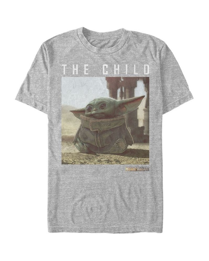 Star Wars The Mandalorian The Child Long Ears Photo Short Sleeve Men's T-shirt Gray $18.54 T-Shirts