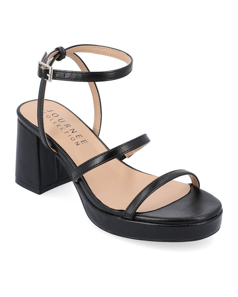 Women's Samilee Platform Sandals Black $50.99 Shoes