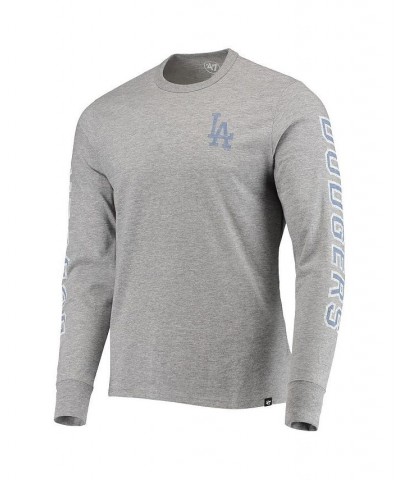 Men's '47 Heathered Gray Los Angeles Dodgers Team Long Sleeve T-shirt $32.44 T-Shirts