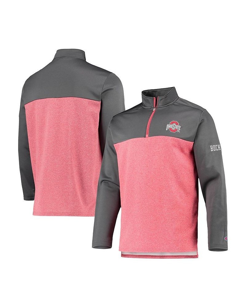 Men's Scarlet Ohio State Buckeyes Gameday Quarter-Zip Jacket $28.20 Jackets