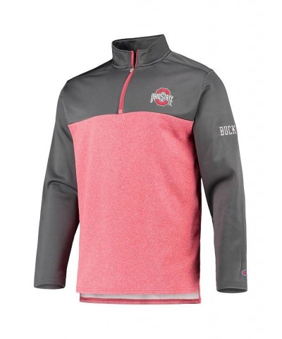 Men's Scarlet Ohio State Buckeyes Gameday Quarter-Zip Jacket $28.20 Jackets