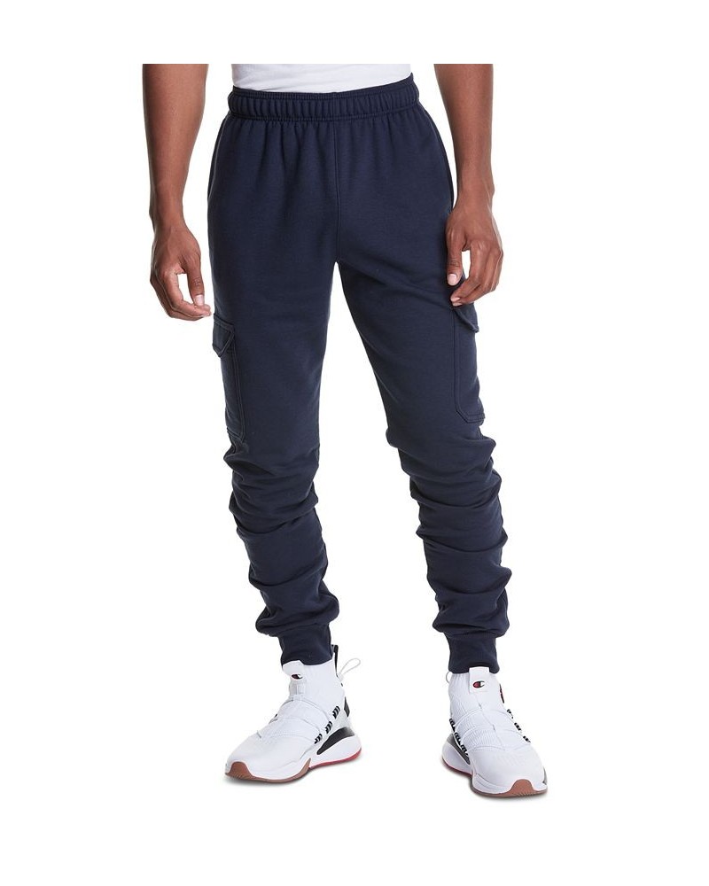 Men's Powerblend Cargo Jogger Pants Navy $28.03 Pants