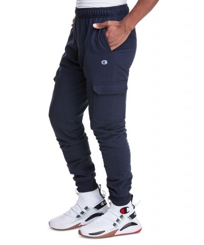 Men's Powerblend Cargo Jogger Pants Navy $28.03 Pants