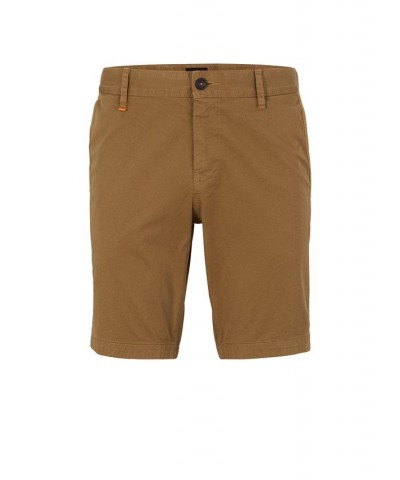 BOSS Men's Slim-Fit Printed Stretch-Cotton Twill Shorts Tan/Beige $51.06 Shorts