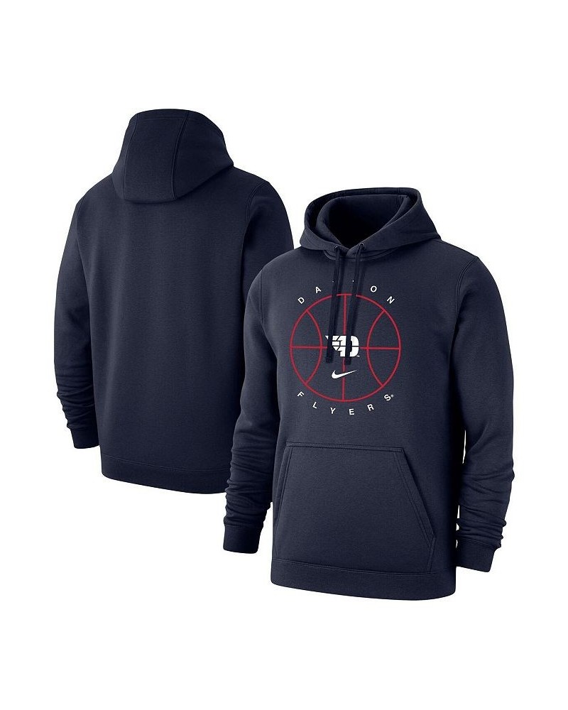 Men's Navy Dayton Flyers Basketball Icon Club Fleece Pullover Hoodie $36.29 Sweatshirt