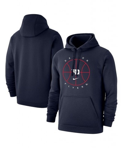 Men's Navy Dayton Flyers Basketball Icon Club Fleece Pullover Hoodie $36.29 Sweatshirt