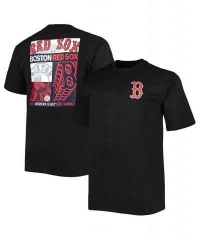 Men's Black Boston Red Sox Big and Tall Two-Sided T-shirt $30.67 T-Shirts