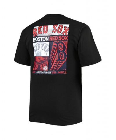 Men's Black Boston Red Sox Big and Tall Two-Sided T-shirt $30.67 T-Shirts