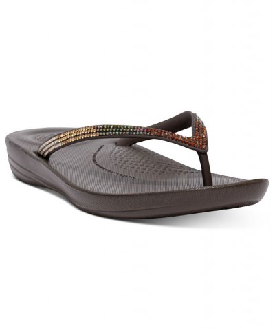 Women's Iqushion Ombre Sparkle Flip-Flops PD01 $30.25 Shoes