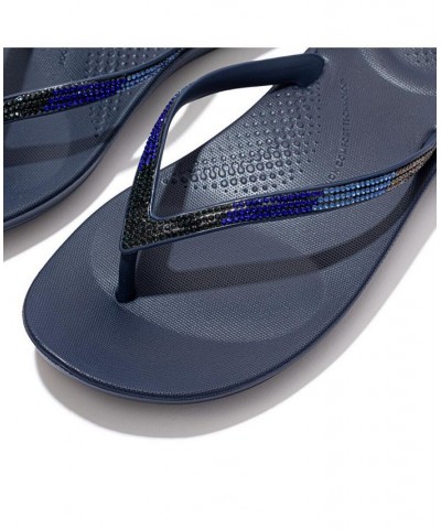 Women's Iqushion Ombre Sparkle Flip-Flops PD01 $30.25 Shoes