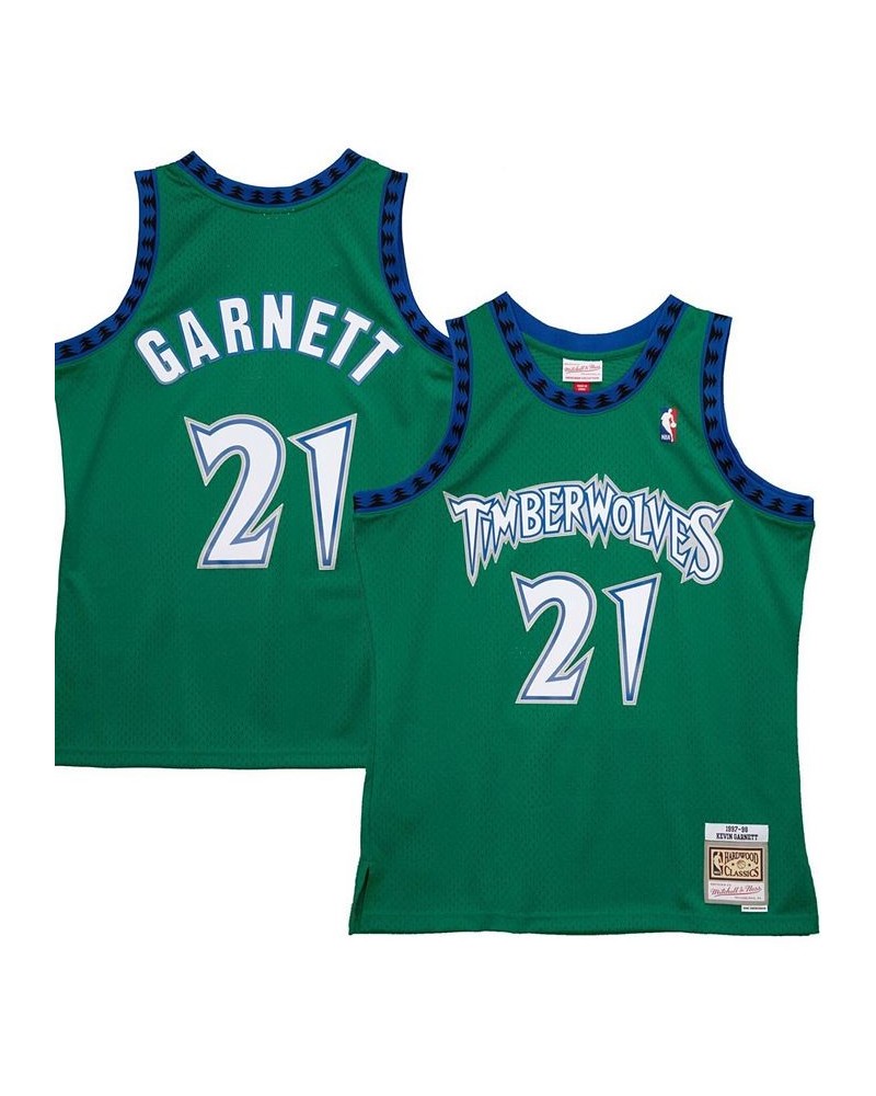 Men's Kevin Garnett Green Minnesota Timberwolves 1997-98 Hardwood Classics Reload 2.0 Swingman Jersey $57.40 Jersey