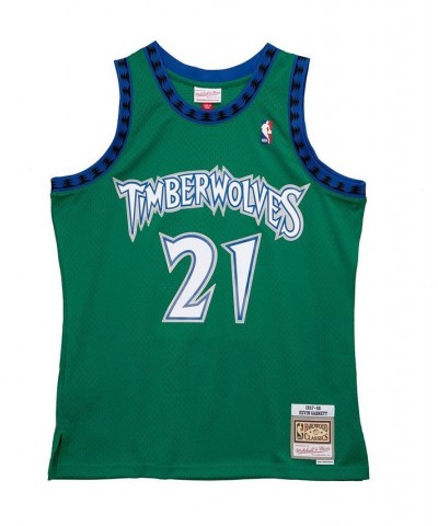 Men's Kevin Garnett Green Minnesota Timberwolves 1997-98 Hardwood Classics Reload 2.0 Swingman Jersey $57.40 Jersey