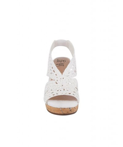 Women's Torban Platform Wedge Sandals White $46.55 Shoes