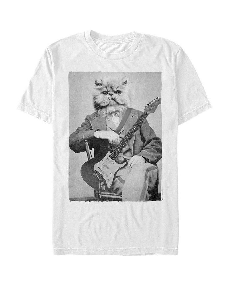 Men's Cat Levine Short Sleeve Crew T-shirt White $18.19 T-Shirts